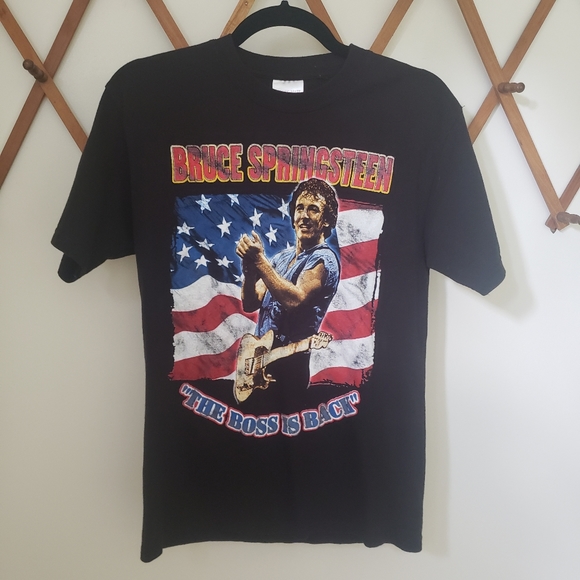 Cotton Mate Tops - Bruce Springsteen The Boss Is Back Tour Band Tee M